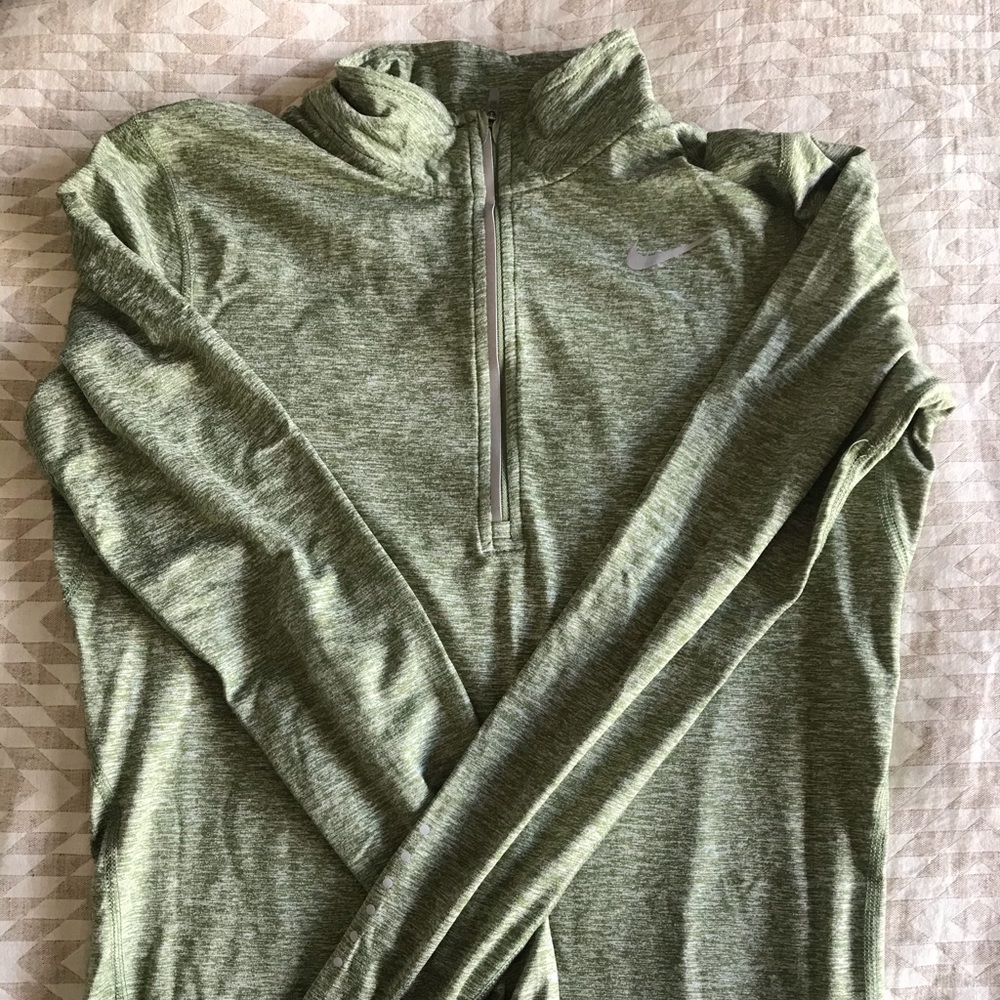 Green Nike quarter-zip